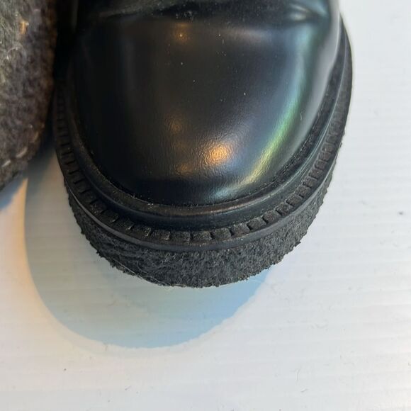 Adieu Paris Black Leather Combat Boots – Made in Portugal – Size 39 - Picture 3 of 11